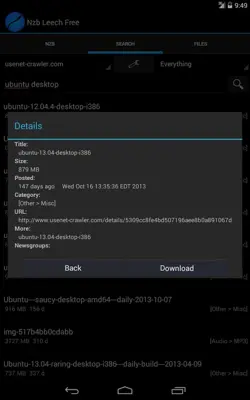 Nzb Leech Free android App screenshot 5